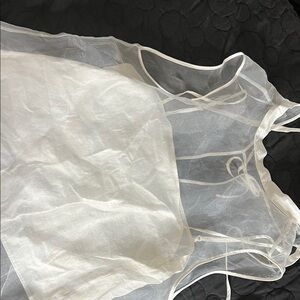 Zara Sheer White Blouse